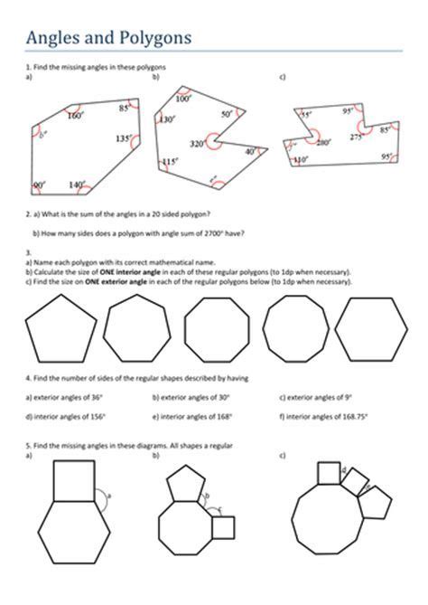 Gcse Angles In Polygons Worksheet – Thekidsworksheet